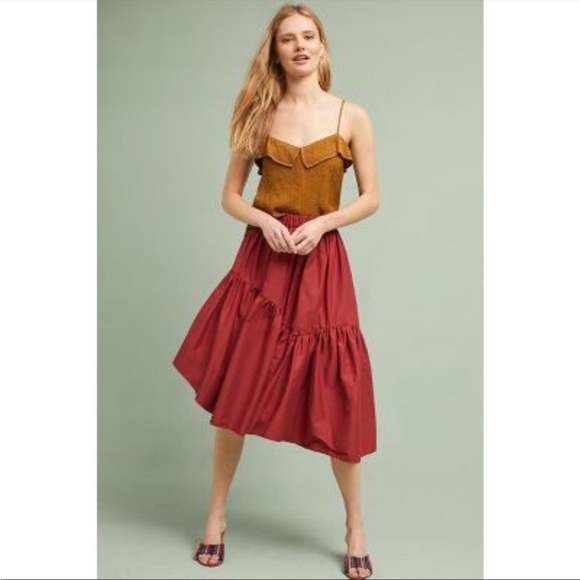 Anthropologie Dresses & Skirts - NWT 5 ON 7 Asymmetrical Poplin Peasant Boho Skirt
